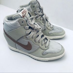 Nike Sky Hi Rose Gold Beige Light Bone Wedge Shoes